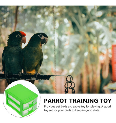 Caja De Comida Pet Plaything Parrot Training Con Cajón
