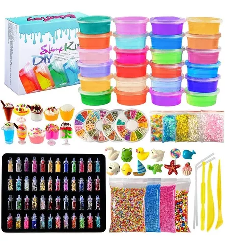  Kit de fabricación de slime de 126 piezas para niñas y