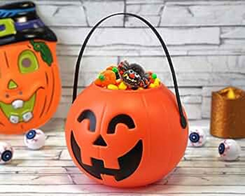 Calabaza Para Caramelos En Halloween Niños