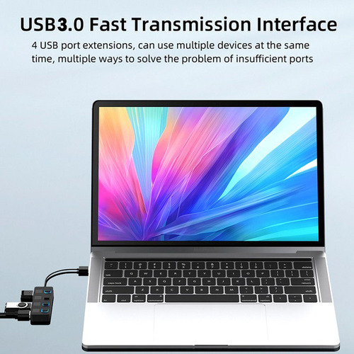 Hub Usb Portátil De 4 Puertos Usb 3.0 Hub De Datos