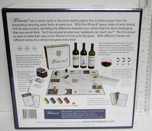 Winerd Wine Trivia Y Juego De Mesa De Cata A Ciegas
