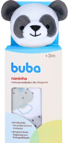 Naninha Panda Com Prendedor De Chupeta 14563 - Buba