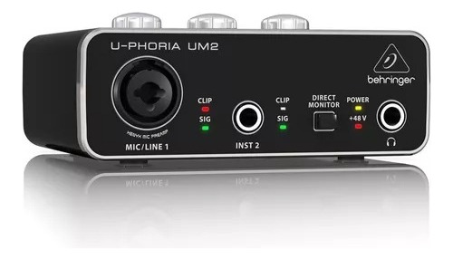 Placa De Audio Sonido Interface Behringer Um2 Usb