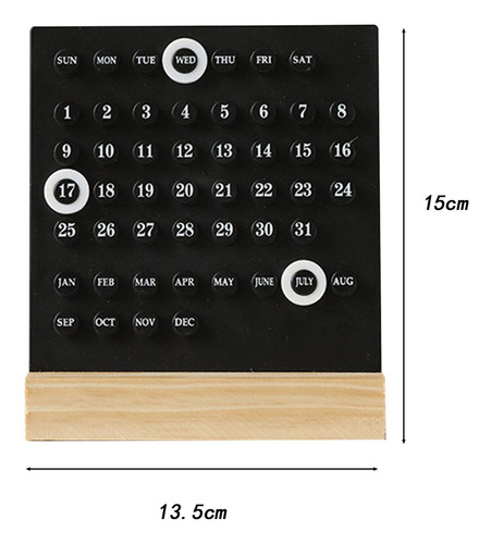 Calendario Decoración Calendario De Escritorio Negro