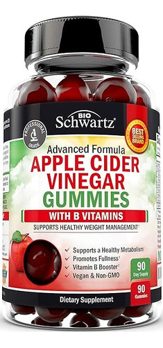 Bioschwartz Apple Cider Vinegar 90unid Metabolismo Saludable