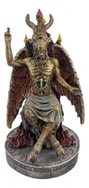 Comprar Escultura Baphomet Macho Cabrío 24cm Cabra Mágica Satán Color Dorado Oscuro