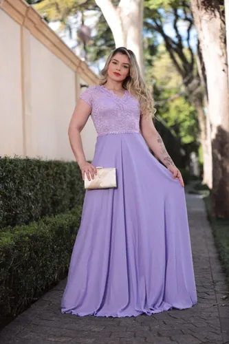 Vestido para madrinha lilas discount