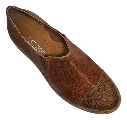 Zapato Cerrado Chato Cuero Punta Semi Fina Olivia I25 Suela 36