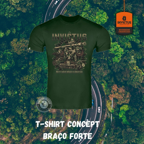 Imagem 4 de 6 de Camiseta Algodão Invictus Concept Braço Forte - Original