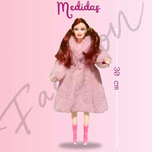 Kit Boneca Princesa Ruiva C/casaco 6 Lindos Vestidos De Gala