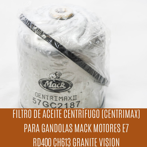 Filtro Centrifugo Centrimax Original Mack E7 Etech Vmac Mack