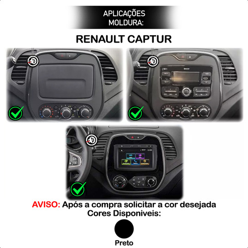 Kit Com Central Multimidia Carplay + Moldura 7 Polegadas