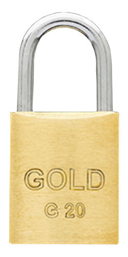 Cadeado De Latao 20mm Gold Gcc210001 Cor Dourado