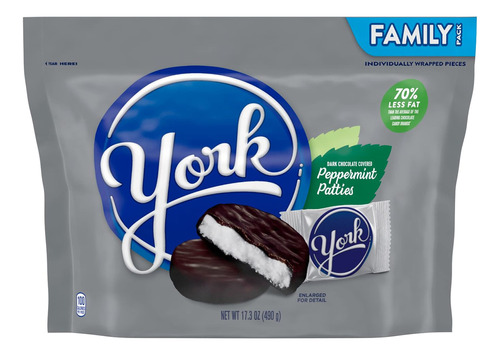 York Peppermint Patties - Caramelos De Chocolate Oscuro, Hal