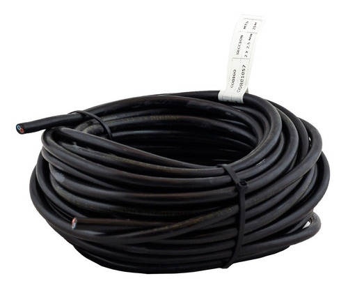 Cable Tipo Taller Bipolar 2 X 2.5 Mm Pvc Negro X25m
