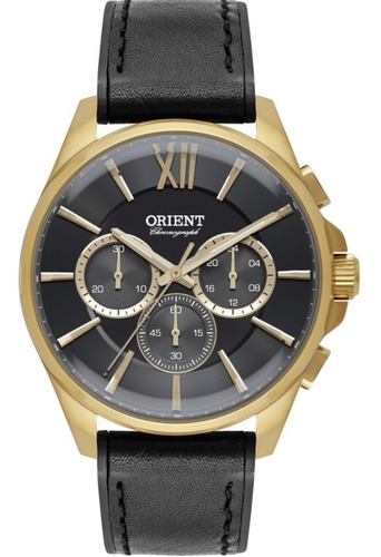 Relógio Orient Masculino Cronógrafo Mgscc009 G3px Dourado Cor da correia Preto
