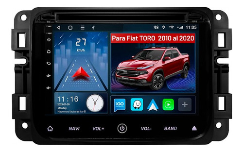 Stereo Android 12 Gps Fiat Toro 2gb+32gb+carplay Bluetooth