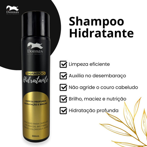 Shampoo Reparação Para Cabelos Orgânicos 300 Ml Donna's