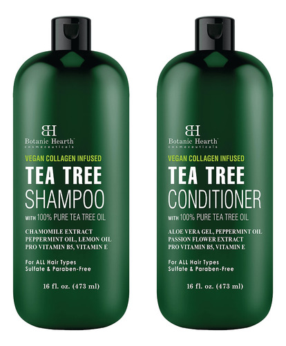 Conjunto De Shampoo E Condicionador Botanic Hearth Tea Tree