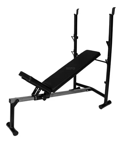 Banco de halteres para exercícios de corpo inteiro em academia em casa,  carga máxima de 550 lb, rack de supino inclinado dobrável para sentar, rack  de barra de fitness de altura ajustável (