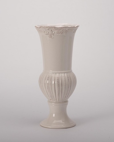 Imagen 1 de 4 de Jarron Ceramica Gde - Blanco Këssa Muebles