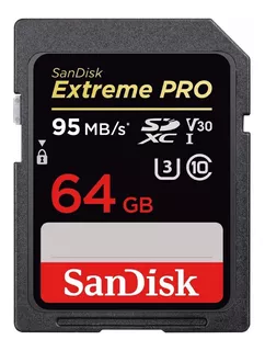Tarjeta De Memoria 64gb 95mbs Extreme Pro Sandisk V30 4k