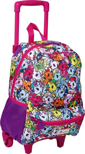 Mochila Escolar Tokidoki Unicórnio Rodinhas G Sestini Cor Violeta