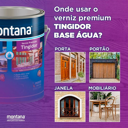 Ver-niz Base Água Tingidor Duplo Filtro Solar Montana 3,6l