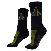 Comprar Meia Hupi Nossa Senhora Aparecida Preto Cano Médio Ciclismo