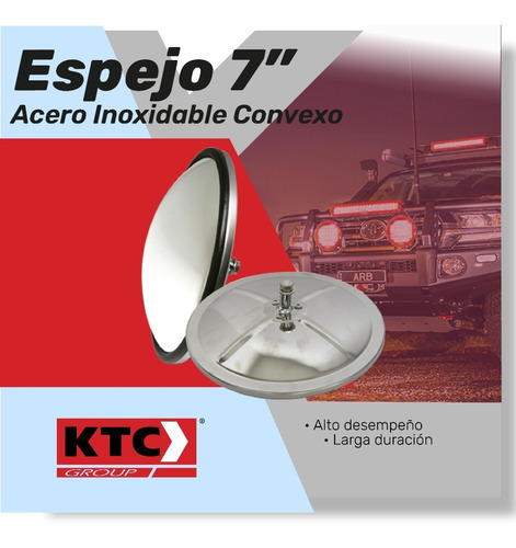 Ktc - Espejo En Acero Inoxidable Convexo  7 PuLG