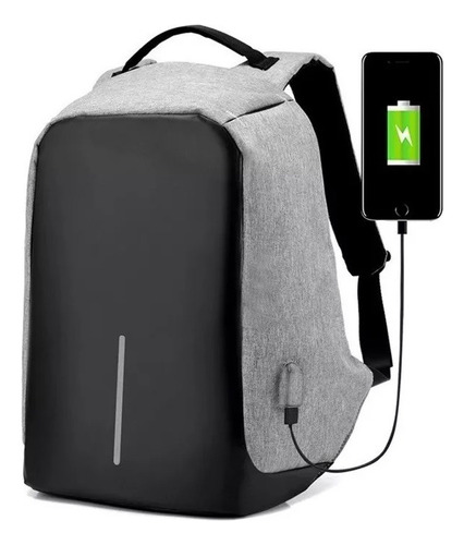 Mochila Portanotebook Usb Reforzada Acolchada Gran Capacidad