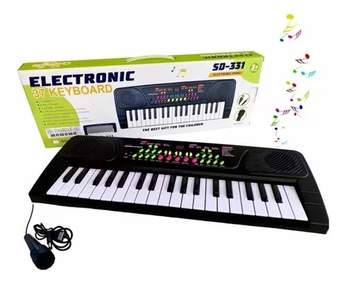 Teclado Piano Digital Electrónico Musica Niños Con Microfono