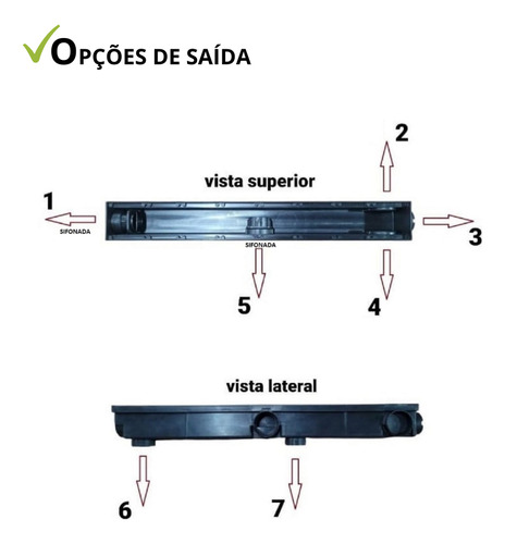 12 Ralos Linear 6x50cm Continuo P/ Bordas Piscina Com Tela Planox Alumínio