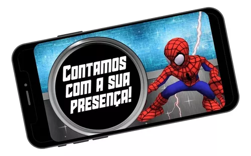 Convite Animado Homem Aranha Grátis 