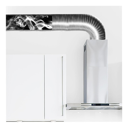 8 Piezas Ducto Flexible De 2.4m Aluminio 4puLG Secadora/camp
