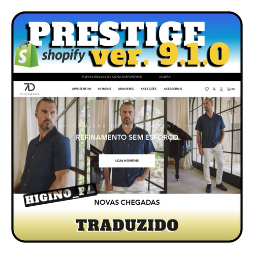 Tema Shopify Prestige + Atualizações 