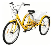 Comprar Vevor Triciclo Adultos 3 Ruedas 7 Velocidades 26 PuLG Cesta
