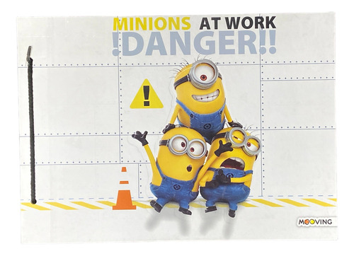 Carpeta N5 Dos Tapas Minions - Mooving Color Minions At Work Danger