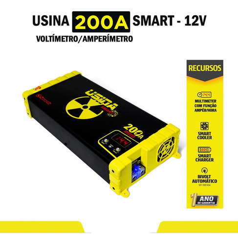Imagem 2 de 6 de Fonte Carregador Usina 200a Bivolt Com Voltimetro