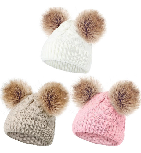 Gorro De Invierno Para Niños Pequeños, De 3 Piezas, Cálid