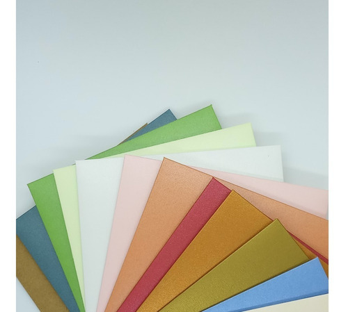 50 Sobres 15 X 15 Cm En Papel Perlado De 285 Gr. Vs Colores Lila Claro