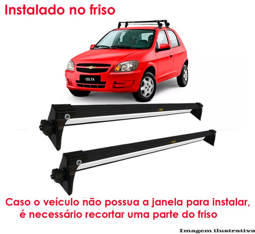  Rack De Teto Bagageiro Aço Chevrolet Celta 2011 2 E 4 Porta