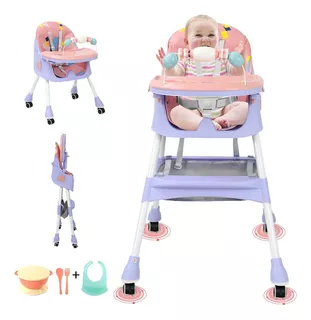 2 En 1 Silla Alta Bebe Para Comer Plegable Multifuncional