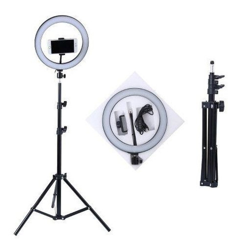 Ring Light Iluminador Led Celular 26 Cm Tripé Live Foto Pro