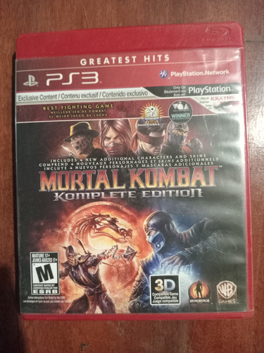 Mortal Kombat Komplete Edition Ps3 Físico Usado 