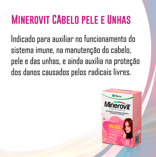 Minerovit Mulher Suplemento Alimentar 60 Capsulas Cifarma