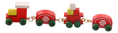 Mini Tren De Navidad 1:12, Simulación De Casa De Rojo