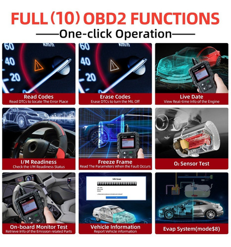 Imagen 3 de 7 de Escaner Launch Creader 3001 Automotriz Obd2 Multimarca Motor