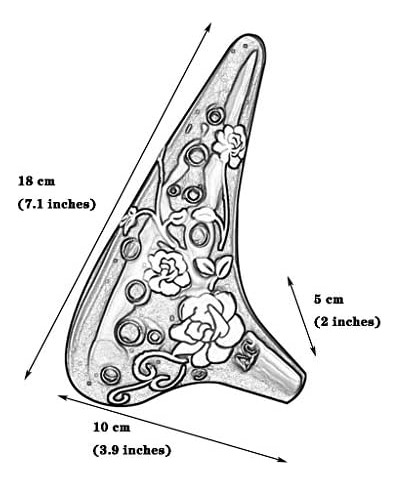 Zycsktl Principiante Adulto 12 Hoyos Alto C Arcilla Ocarina,