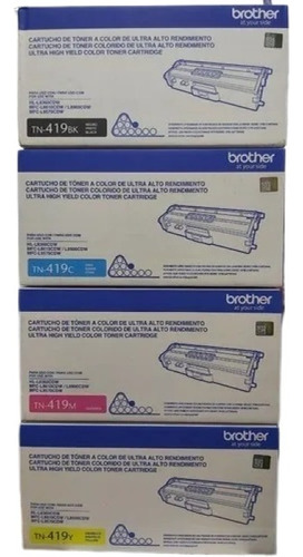 Pack 4 Toner Brother Tn-419 // Negro + 3 Colores 